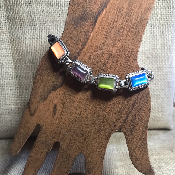 Premier Designs Gemstone and Antiqued Silver bracelet - Picture 1 of 4